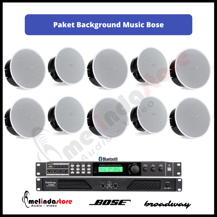 Paket Background Music Indoor Speaker Ceiling Bose - 10 Speaker 